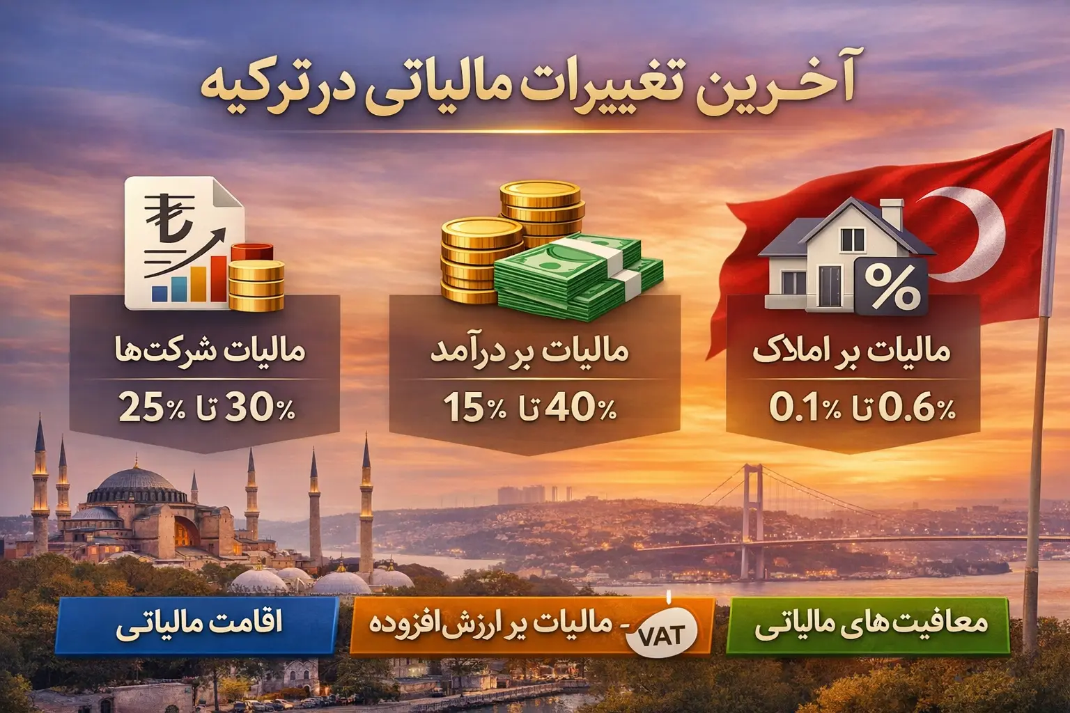 آخرین تغییرات مالیاتی ترکیه